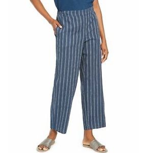 EILEEN FISHER Womens Blue Striped Boot Cut 2X